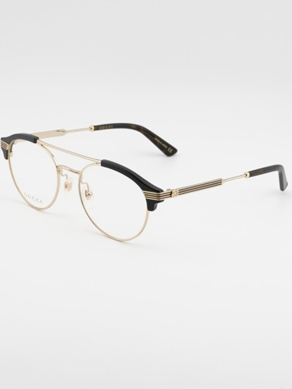Gucci GG0289O 001 Eyeglasses Black / Gold 51mm Square Frame